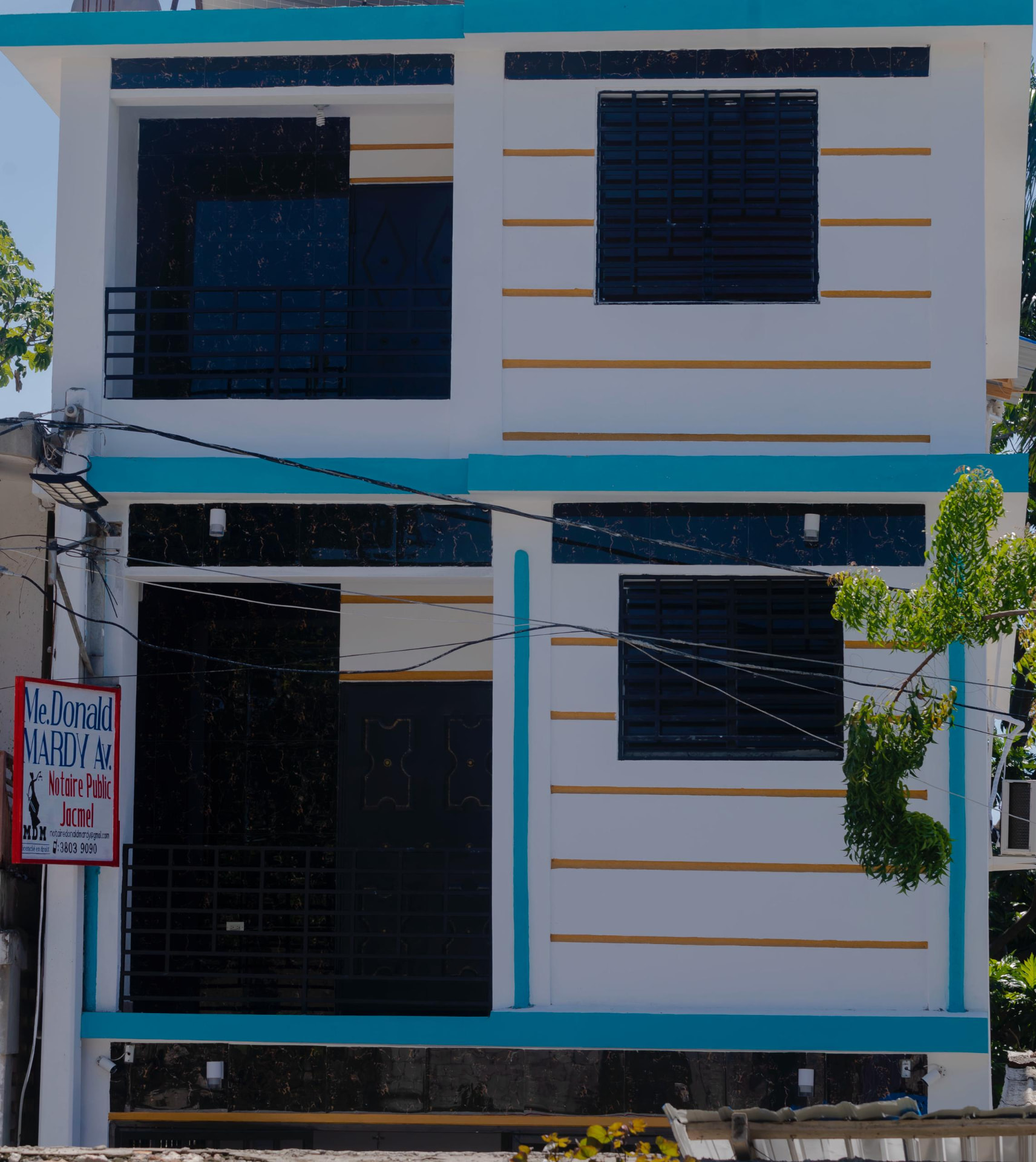 Façade de l'Étude du Notaire Donald Mardy, Rue Normande, Jacmel